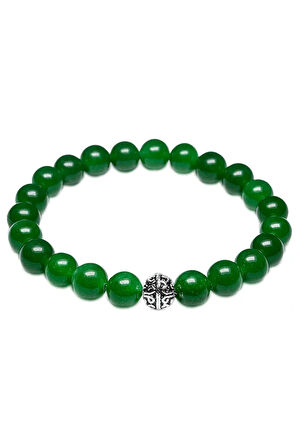Sertifikalı Gerçek Koyu Yeşim Taşı Bileklik - 1.kalite