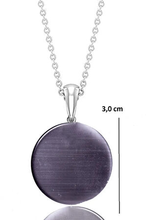 Sertifikalı Ham Gri Akik Taşı Kolye - Aaa Kalite