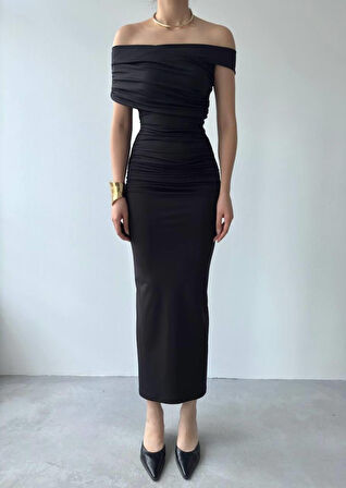 Aesco Dron Straplez Elbise