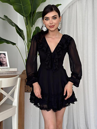 Aesco Osıes Fırfırlı Elbise