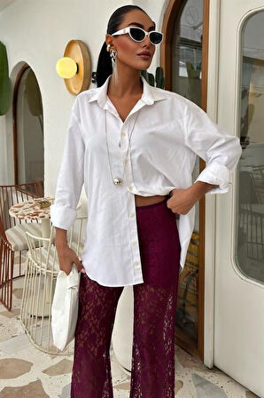 Aesco İçi Astarlı Dantel Pantolon 0081