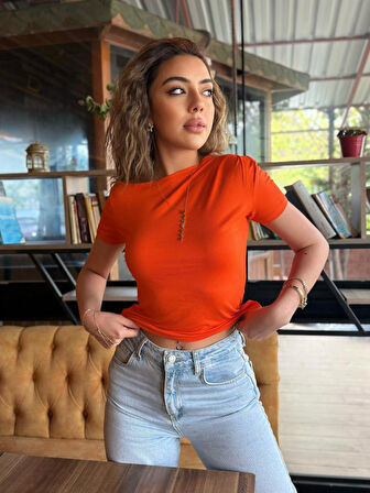 Aesco Kadın Kısa Kollu Tek Omuzu Açık Büzgülü Viskon Bluz