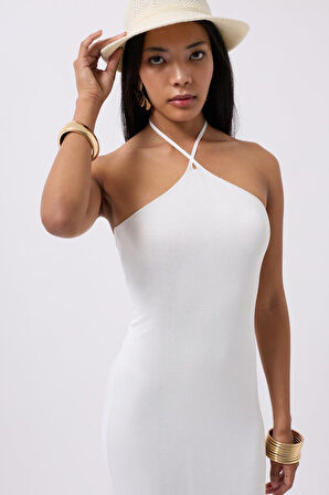 Aesco Çapraz Askılı Maxi Elbise