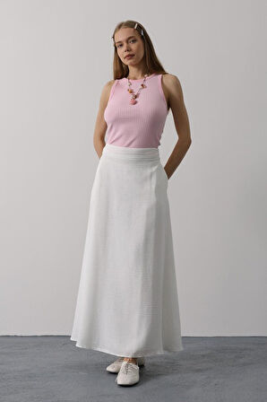 Aesco Keten Etek - Beyaz