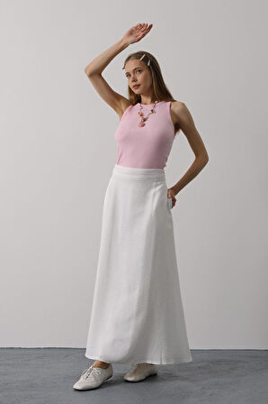 Aesco Keten Etek - Beyaz