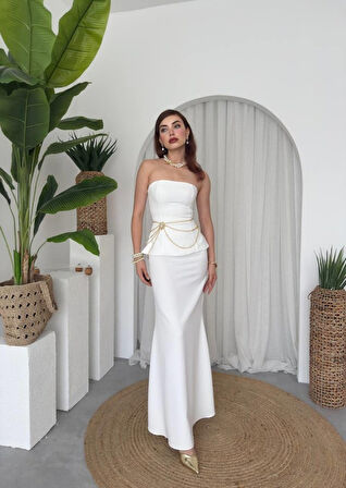 Aesco Spas Straplez Elbise