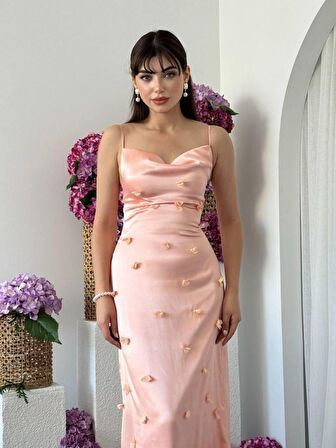 Aesco Dora Çiçek Detaylı Elbise