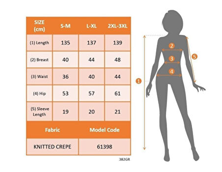 Aesco Kadın Kısa Kollu Bisiklet Yaka Puantiyeli Maksi örme Krep Elbise