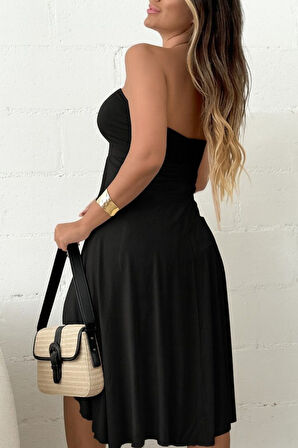 Aesco Kadın Straplez Boyundan Askılı Midi Bluz