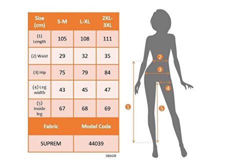 Aesco Kadın Yüksek Bel Lastikli Desenli Süprem Pantolon