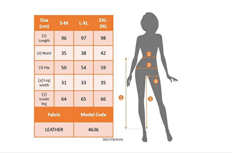 Aesco Kadın Yüksek Bel Cepli Deri Pantolon