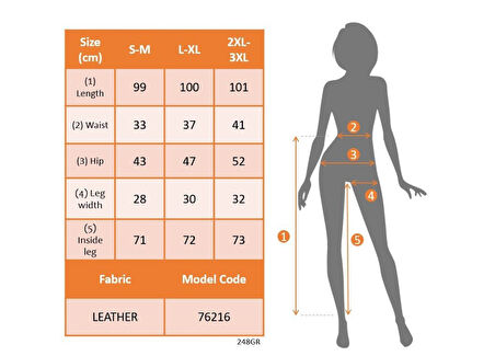 Aesco Kadın Yüksek Bel Yandan Yırtmaçlı Dantel Detaylı Deri Tayt