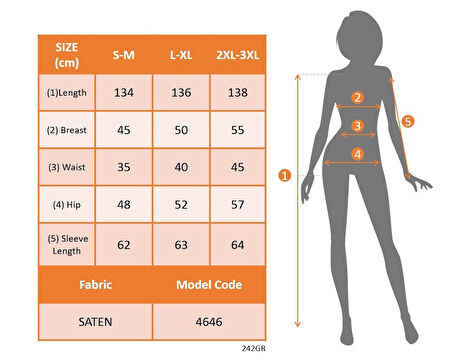 Aesco Kadın Uzun Kollu Kruvaze Yakalı Beli Kuşaklı Uzun Saten Elbise
