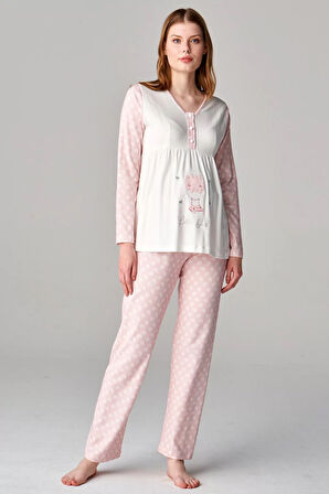 Aesco Feyza 4677 3'Lü Lohusa Pijama Takımı