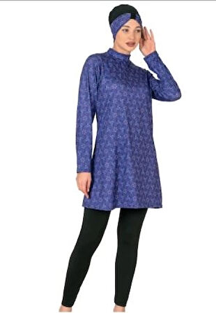 Aesco Fantasy 3409 kadın Desenli Tesettür Mayo