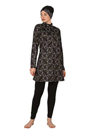 Aesco Fantasy 3419 kadın Desenli Tesettür Mayo