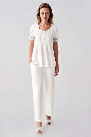 Aesco Freshness 321 Kadın Sabahlıklı Pijama Takımı