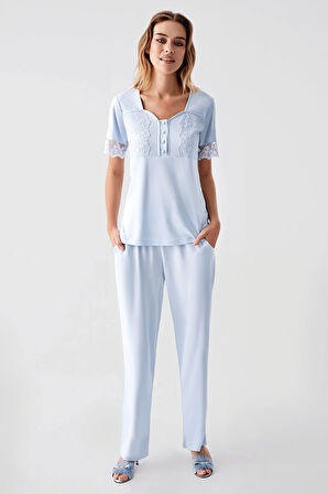 Aesco Freshness 321 Kadın Sabahlıklı Pijama Takımı