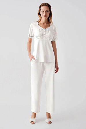 Aesco Freshness 322 Kadın Sabahlıklı Pijama Takımı