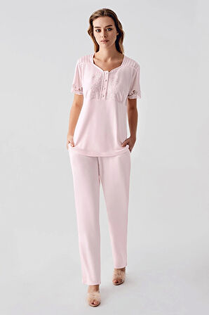 Aesco Freshness 322 Kadın Sabahlıklı Pijama Takımı