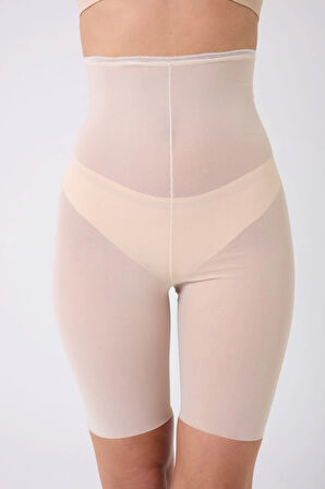 Aesco Freshness 0007 Lazer Kesim Tül Yüksek Bel Şort Korse