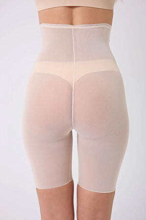 Aesco Freshness 0007 Lazer Kesim Tül Yüksek Bel Şort Korse
