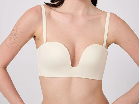 Aesco Freshness MSF05 Destekli V Dekolte Lazer Kesim Sütyen