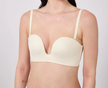 Aesco Freshness MSF05 Destekli V Dekolte Lazer Kesim Sütyen