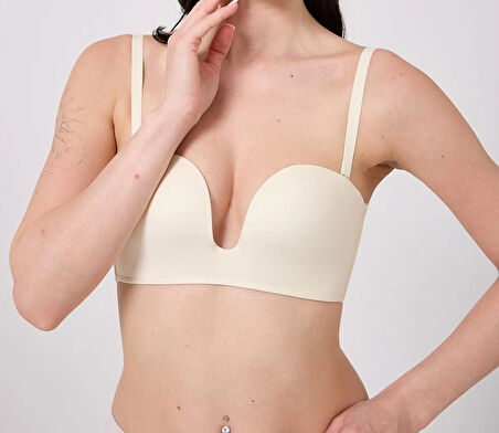 Aesco Freshness MSF05 Destekli V Dekolte Lazer Kesim Sütyen