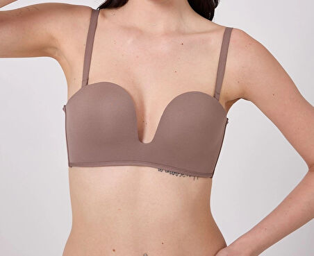 Aesco Freshness MSF05 Destekli V Dekolte Lazer Kesim Sütyen