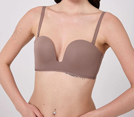 Aesco Freshness MSF05 Destekli V Dekolte Lazer Kesim Sütyen