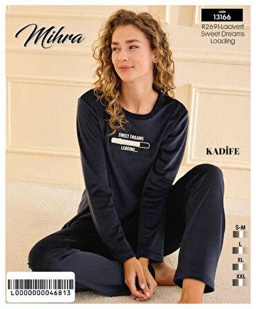 Aesco Mihra 13166 Kadın Kadife Uzun Kol Pijama Takımı