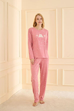 Aesco Mihra 19104 Kadın Uzun Kol Pijama Takımı