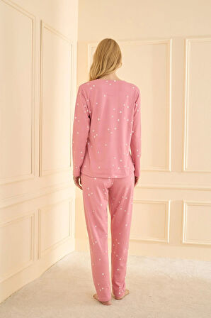Aesco Mihra 19104 Kadın Uzun Kol Pijama Takımı