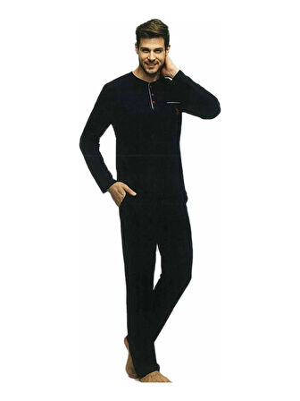 Aesco US Polo 17384 Erkek Uzun Kol Pijama Takımı