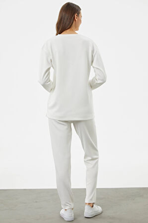 Aesco Sementa 76233 Baskılı Sıfır Yaka Oversize Eşofman Takım