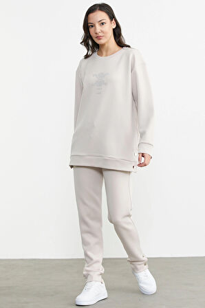 Aesco Sementa 76311 Taş Detaylı Rahat Kalıp Eşofman Takım