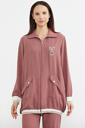 Aesco Sementa 76326 Şal Yaka Fermuarlı Krep Takım