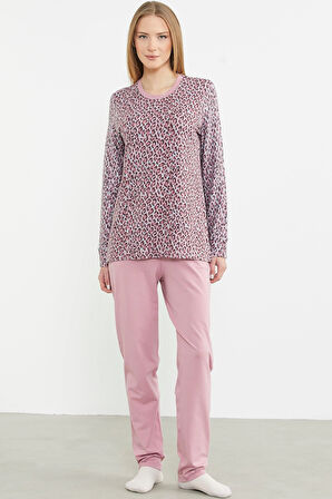 Aesco Sementa 76413 Leopar Kombinli Pijama Takımı