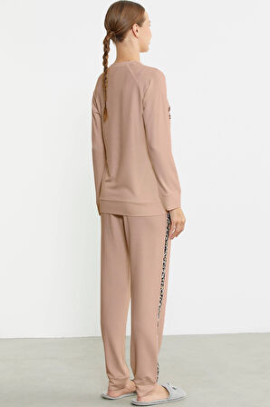 Aesco Sementa 76446 Leopar Çizgili Jogger Pijama Takım