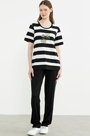 Aesco Sementa 76476 Rahat Kalıp Çizgili Pantolon Takım