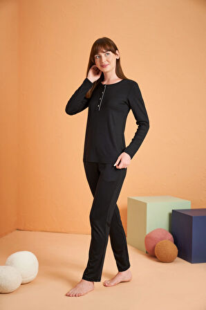 Aesco PJS 28048 Kadın Patlı Pijama Takım