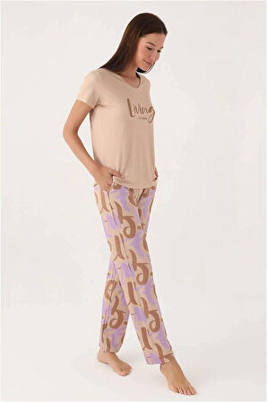 Aesco Arnetta 2911-S Kadın Kısa Kol Pijama Takımı