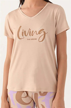 Aesco Arnetta 2911-S Kadın Kısa Kol Pijama Takımı