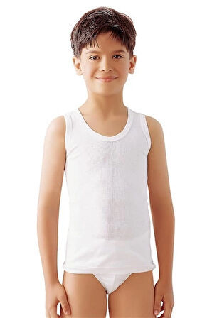 Aesco Çift Kaplan 775 Ribana Kumaş Erkek Çocuk Atlet