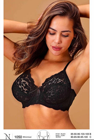 Aesco Nurteks 1050 Kadın Balenli Dantelli Toparlayıcı Sütyen