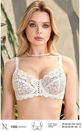 Aesco Nurteks 1050 Kadın Balenli Dantelli Toparlayıcı Sütyen