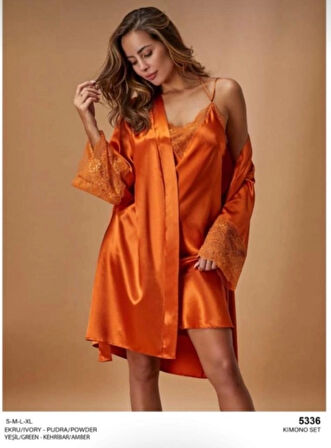 Aesco Nurteks 5336 kadın Sabahlık Ve Gecelik Takım