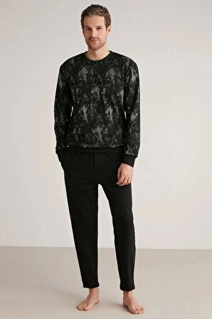 Aesco Nautıca M626 Erkek Uzun Kollu Yuvarlak Yaka Pijama Takımı