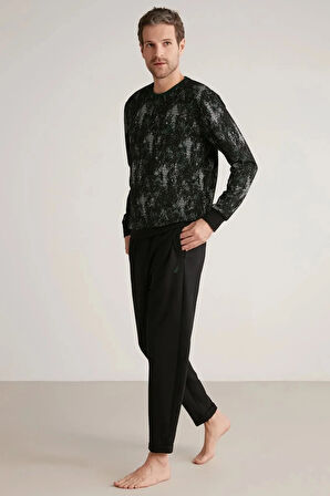 Aesco Nautıca M626 Erkek Uzun Kollu Yuvarlak Yaka Pijama Takımı